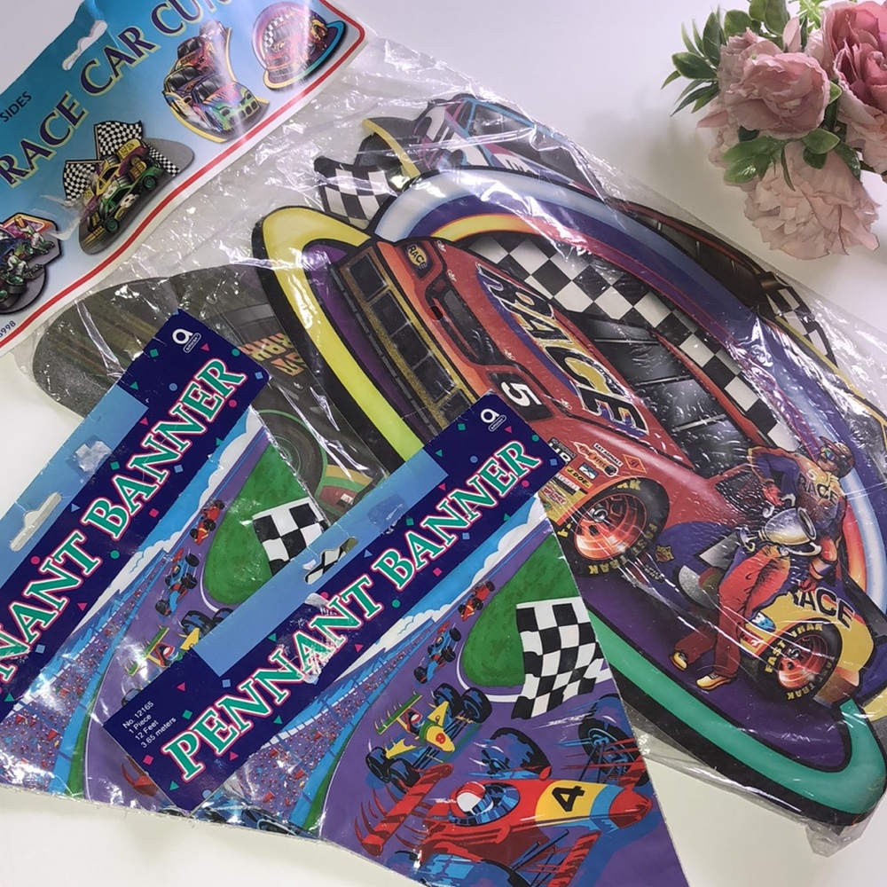 NASCAR Birthday Cutouts NASCAR BIRTHDAY Vintage NASCAR Birthday Party 90s